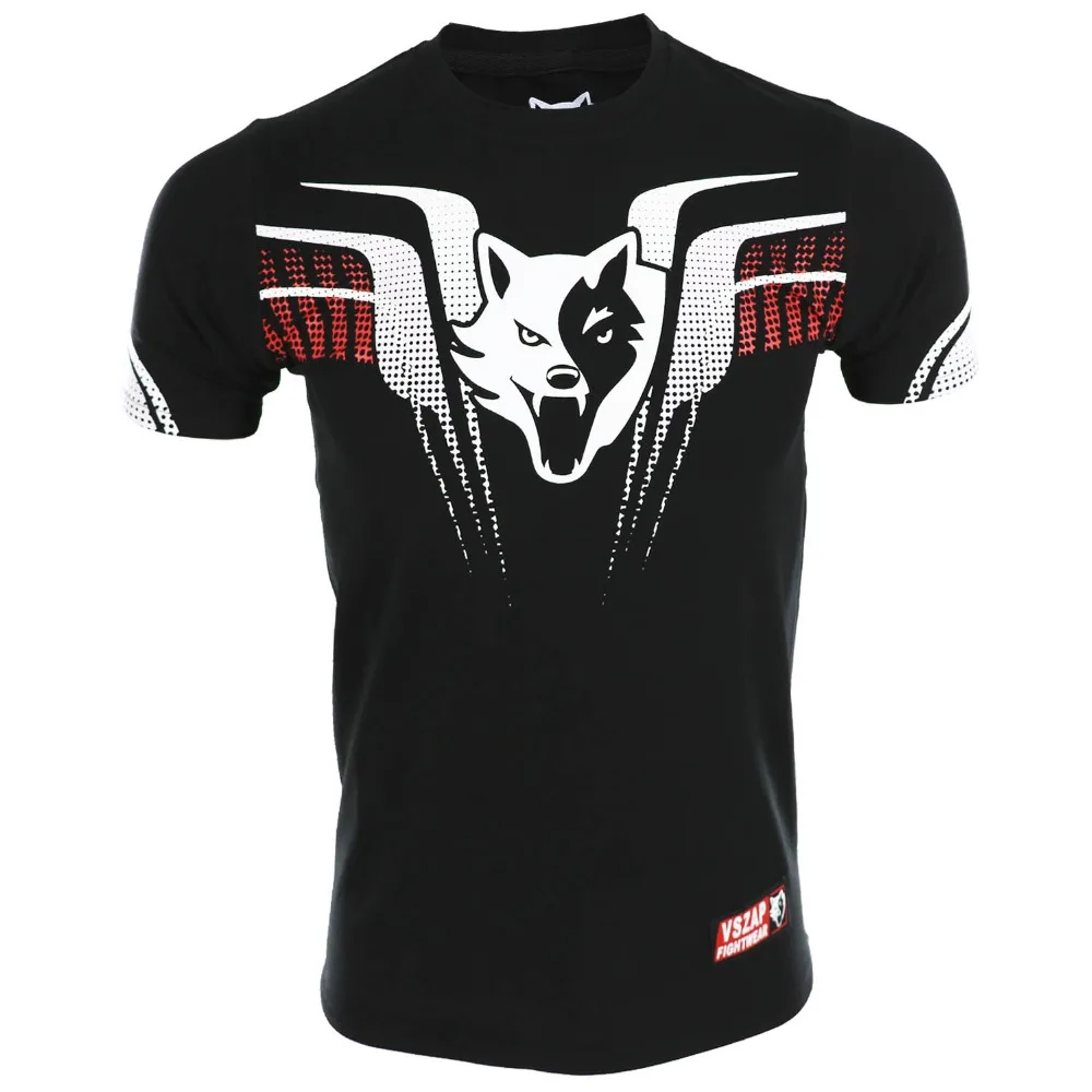 VSZAP Mma Boxing Shirt Jersey Is Short sleeve Fight Black Free Shipp