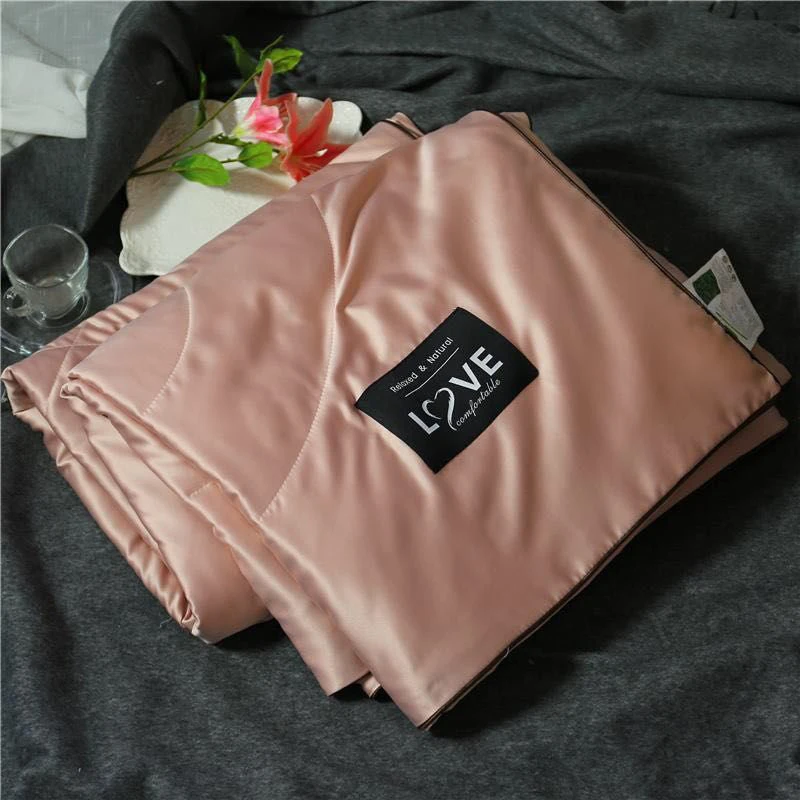 

Summer Quilt Blankets Comforter Bed Cover Air Conditioning Blanket Quilting Summer Thin Soft Comforter Silk Quilt Home Textiles