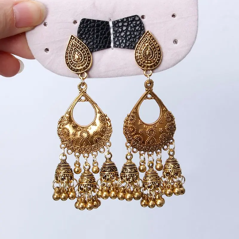 

JAVRICK Bollywood Ethnic Bridal Bride Kundan Jhumka Jhumki Indian Bahubali Drop Earrings