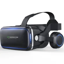 VR Shinecon 6.0 Virtual Reality 3D Glasses Headset Version Google Cardboard Movie VR Box For Android iOS Phone Samsung Galaxy S9