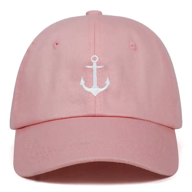 НОВАЯ шапка с вышивкой с рыбьим крючком хлопок хип хоп Мужские Женские шапки регулируемая бейсболка модные бейсболки для гольфа - Цвет: Розовый