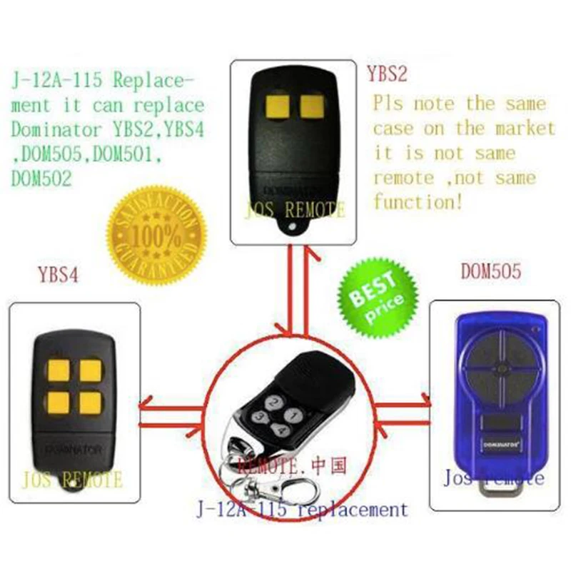 

Dominator remote opener radio control, replace dominator 433.92mHZ remote top quality fine
