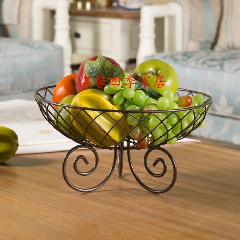 

Storage Basket lron Fruit Plate Storage Fruit pots Living room Metal Fruit Basket Organizer Kitchen accessories Home decoration