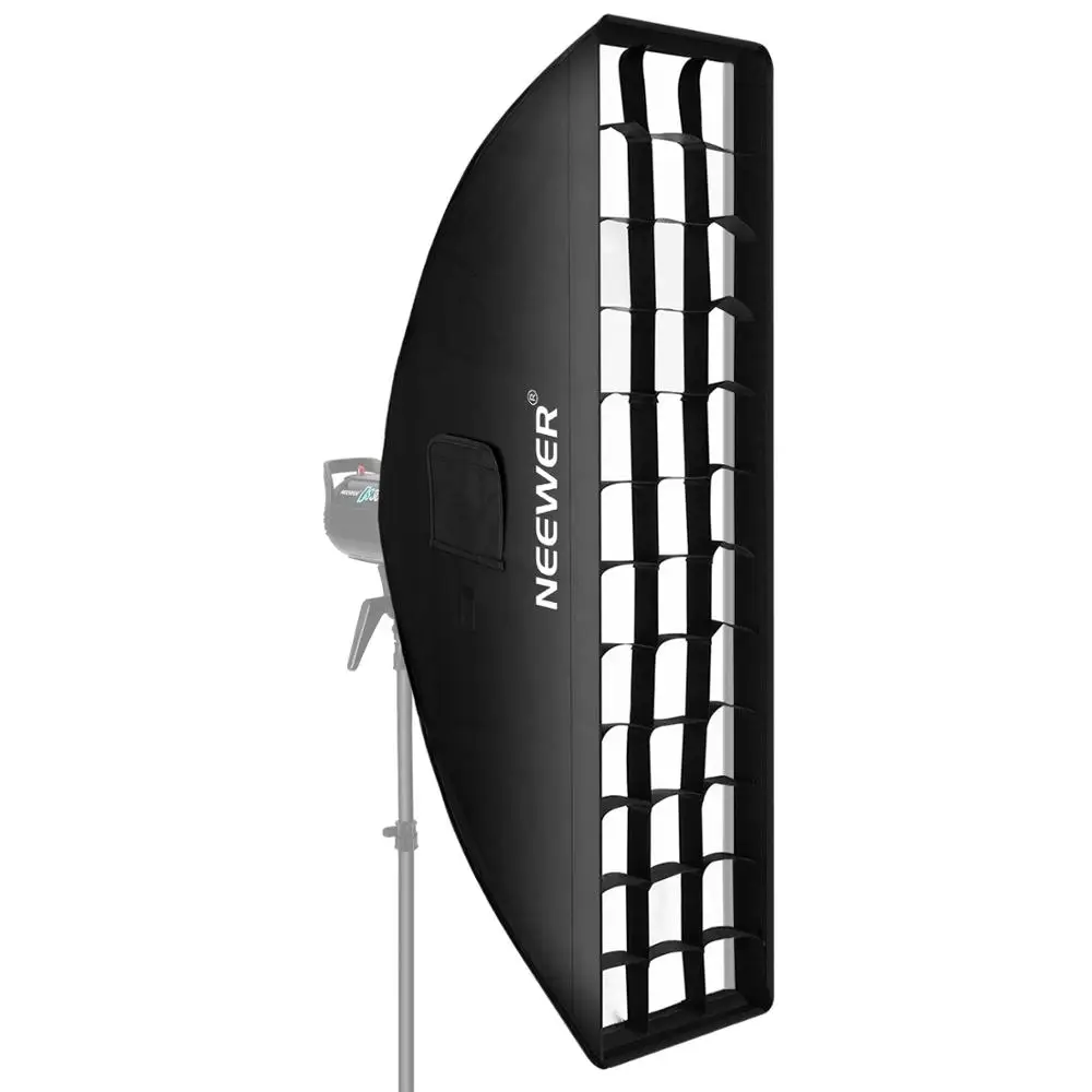 Neewer 14x63 дюйма/35x160 см сотовый софтбокс с решеткой креплением Bowens для Speedlite Studio Flash