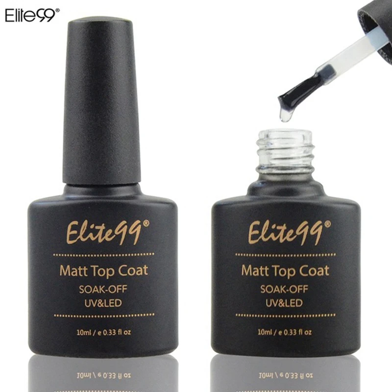  Elite99 10ml Matt Top Coat Nail Gel Polish Nail Art Transparent Dull Finish Matte Top Coat Long Las