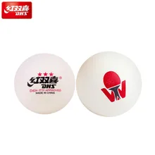 Tênis de mesa nova dhs ittf, excursão mundial, 3 estrelas, d40 +, tênis de mesa, novo material de plástico bolas de bolas