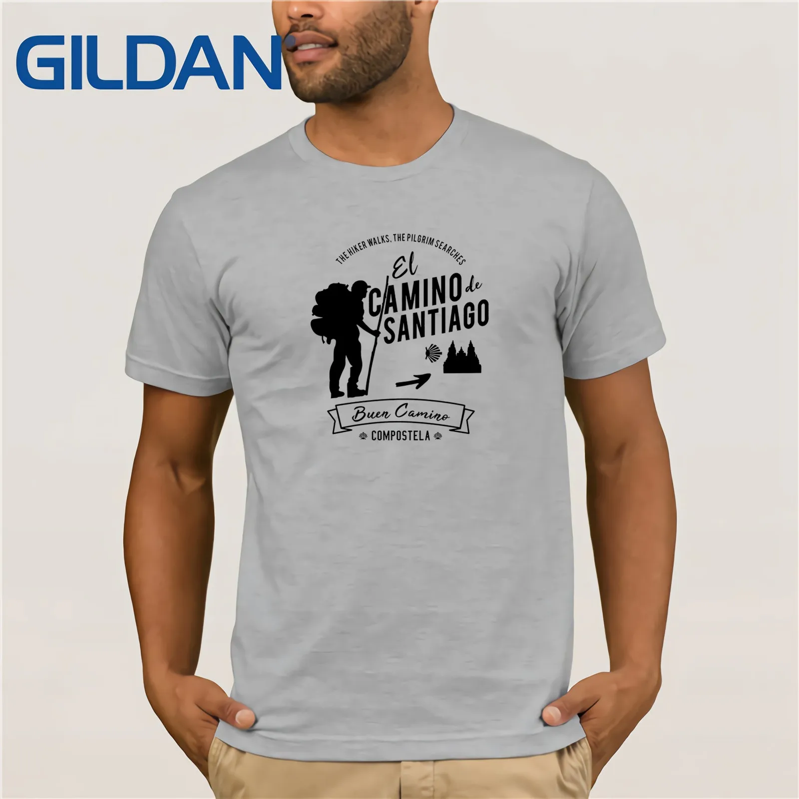 

Buen Camino De Santiago Compostela Spain Pilgrim Hikers T-Shirt 2019 Summer Men's Short Sleeve T-Shirt
