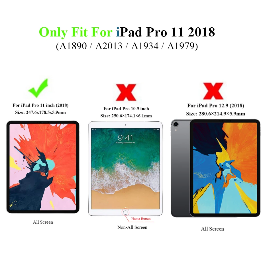 Защитное стекло для ipad pro 11, 10D полное покрытие Черные Стеклянные пленки для ipad pro 11 защита экрана