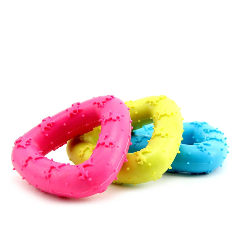 3Pcs New Triangle Circle Rubber Dog Toys for Small Dogs Games Training