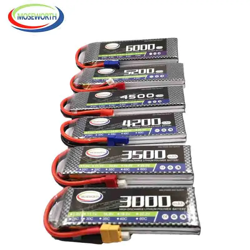 MOSEWORTH 2S RC Дрон Lipo батарея 7,4 v 6000mAh 40C для RC Самолет, танк-автомобиль Дрон 2S батареи Li-Po AKKU