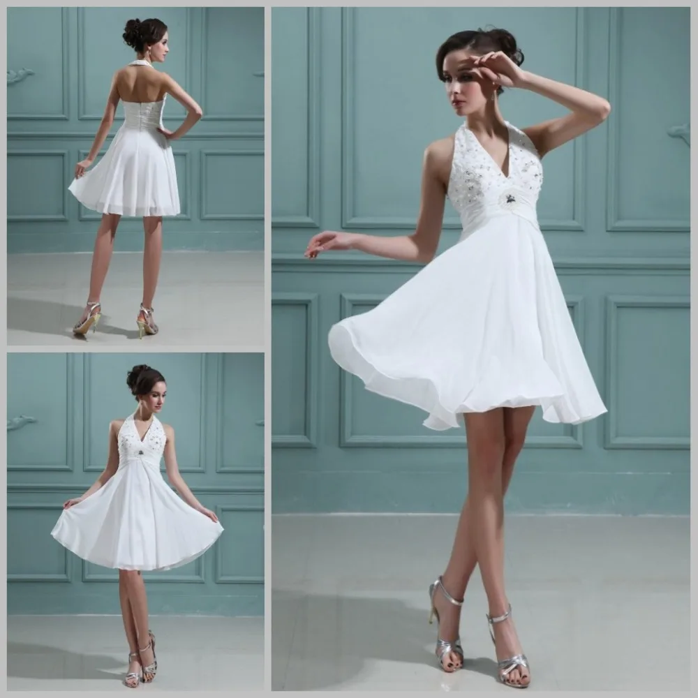 Short Halter Dress Beach Wedding Best Dresses 2019