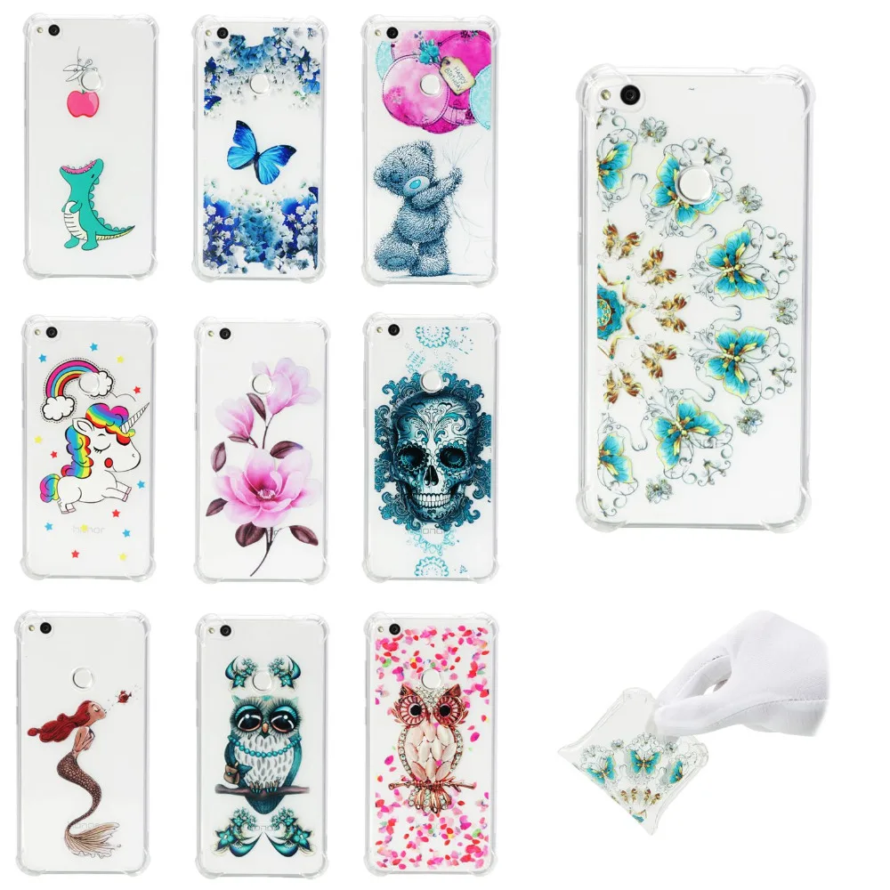 Unicorn Rainbow Horse butterfly owl Pattern Soft Silicon Heavy Protection Case Cover for Huawei Y3 Y5 P8 P9 P10 P20 Lite Mate 10 |