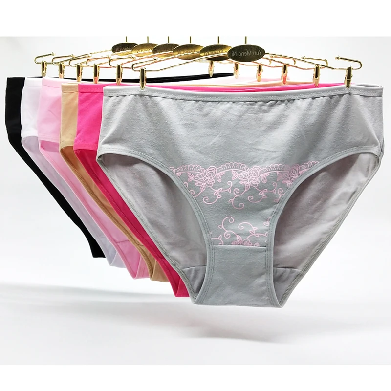 

4pcs/lot Cotton Women Briefs Sexy High Rise Panties Plus Size Underwear Print Panties Female Intimates Lingerie 2xl 3xl 4xl