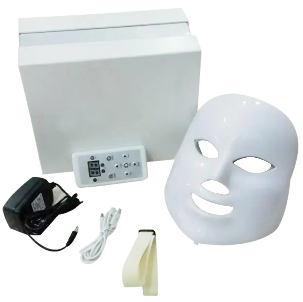 

PDT Photon LED Facial Mask Skin Rejuvenation Wrinkle Removal Electric Device Anti-Aging Mask Therapy 7 Colors Beauty Machine