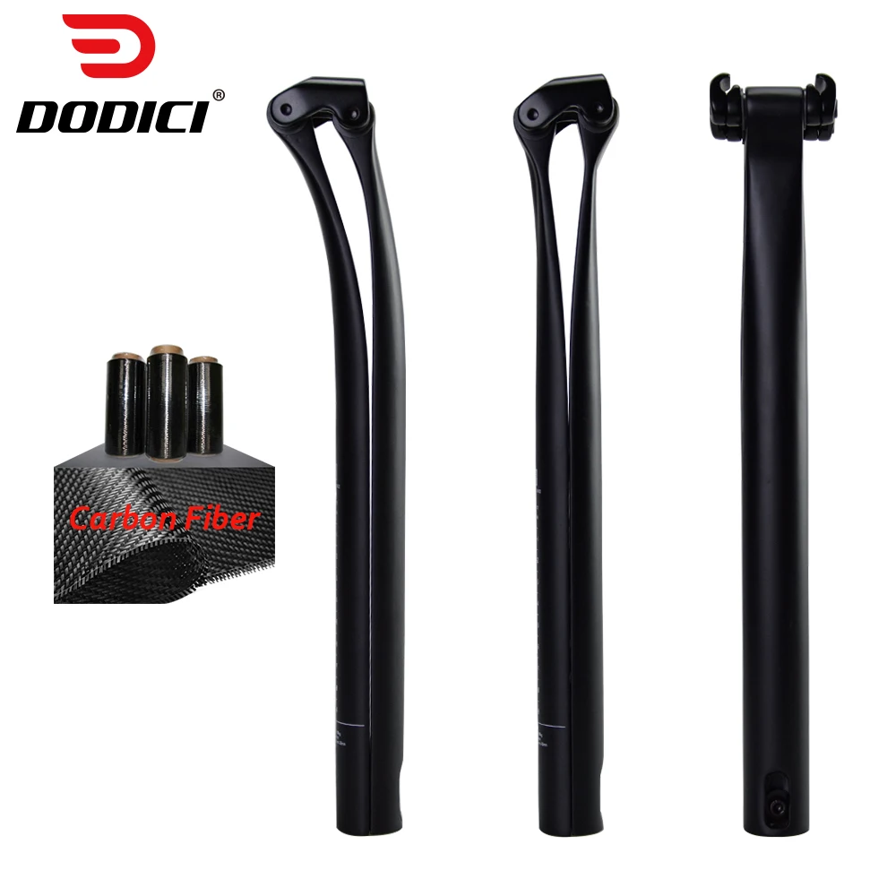 

DODICI Matte Road Mountain Bike Seatpost Carbon Fiber Bicycle Seat post 5/20 Degree Shock Absorption Seatpost 27.2 /30.8 /31.6mm