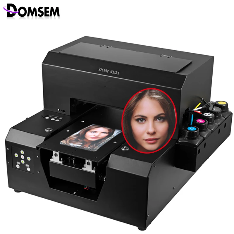 

2018 newest A4 UV printer cell phone case plastic card transparent business card printing machine used uv flatbed