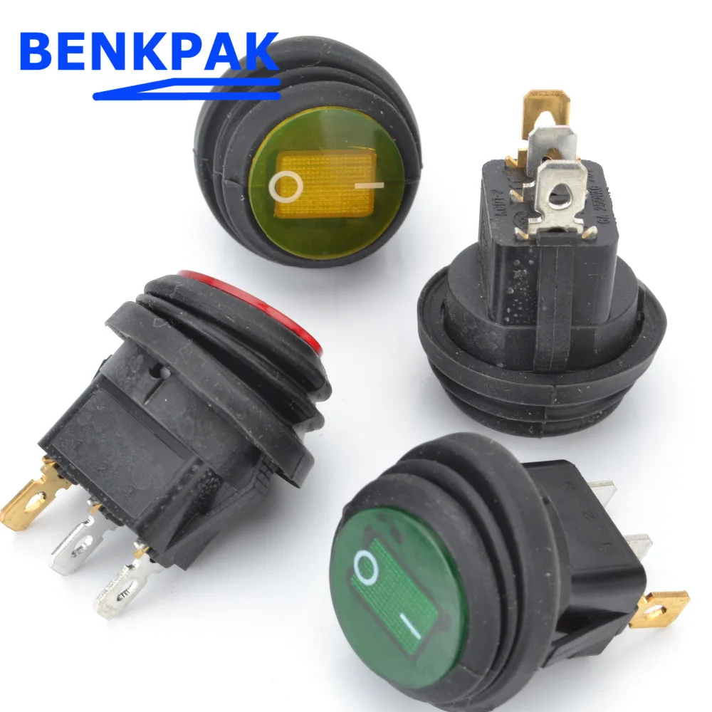 

220V 3pin On/Off Rocker Switch Waterproof Auto Boat SPST