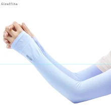 Раздел вождения УФ солнцезащитные до середины пальца манжеты Солнцезащитная рука рукава Защита рук для женщин и мужчин без пальцев длинные перчатки