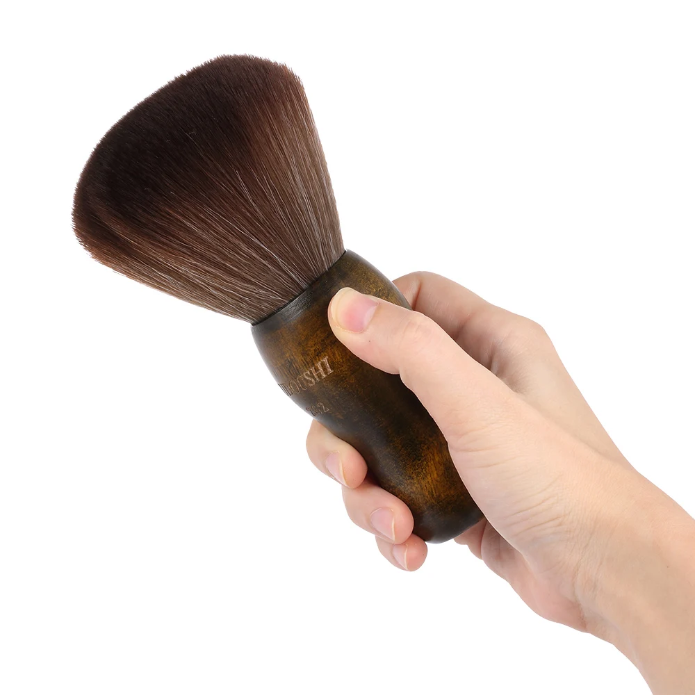 Профессиональные мягкие черные кисти для удаления пыли на шее, Парикмахерская кисточка из волос для очистки, парикмахерские инструменты для укладки макияжа