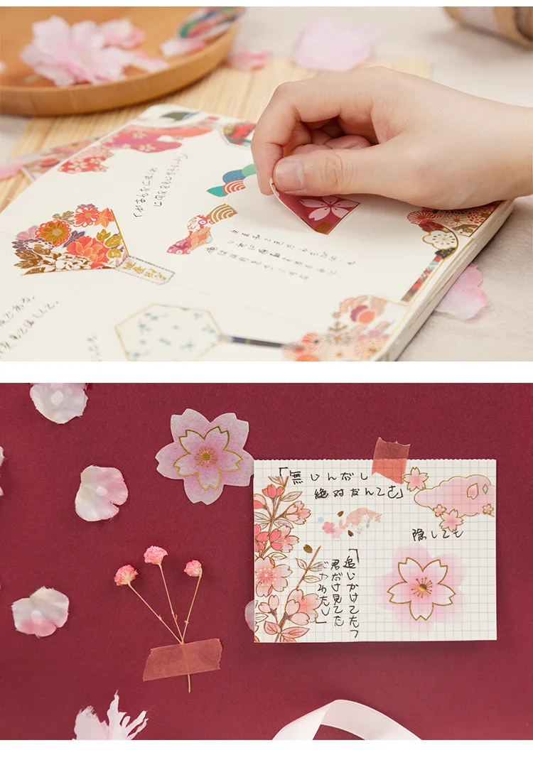 45 шт./лот японские цветочные модные ПВХ наклейки DIY Deco поставки девочка подарок