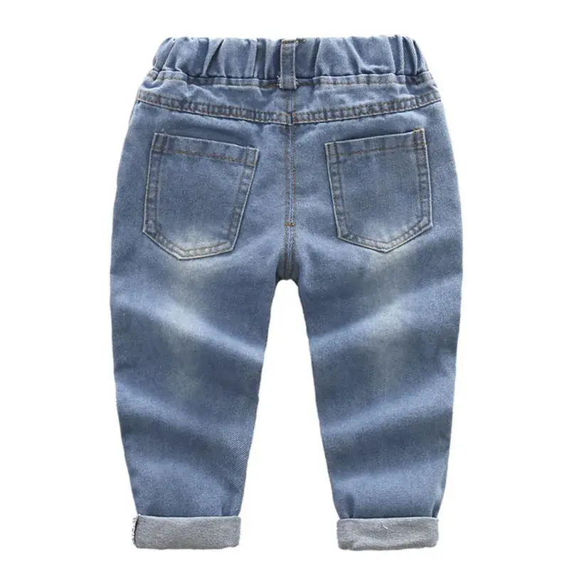 Коллекция года, рваные джинсы для детей, джинсы для малышей рваные джинсы для маленьких мальчиков детские модные джинсы для мальчиков, повседневные джинсы От 2 до 6 лет