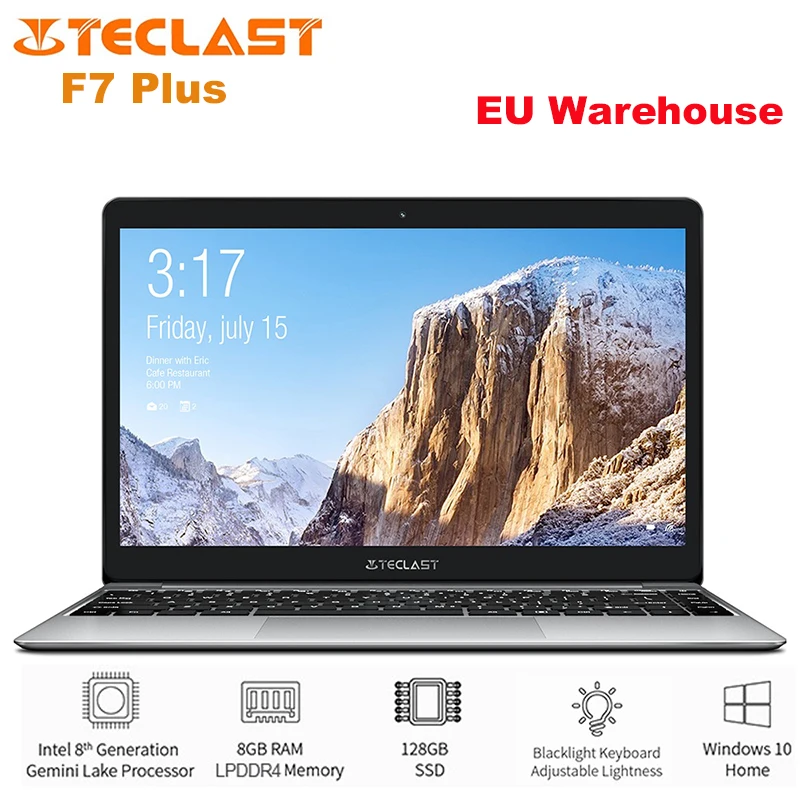 Ноутбук Teclast F7 Plus 14,0 дюймов Windows 10 Intel Gemini Lake N4100 четырехъядерный процессор 1,1 ГГц 8 Гб ОЗУ 256 ГБ SSD HDMI 6500 мАч ноутбук