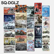 [SQ-DGLZ] двигатель шоссе 66 США оловянный знак мотель металлические поделки езда живопись таблички художественный плакат