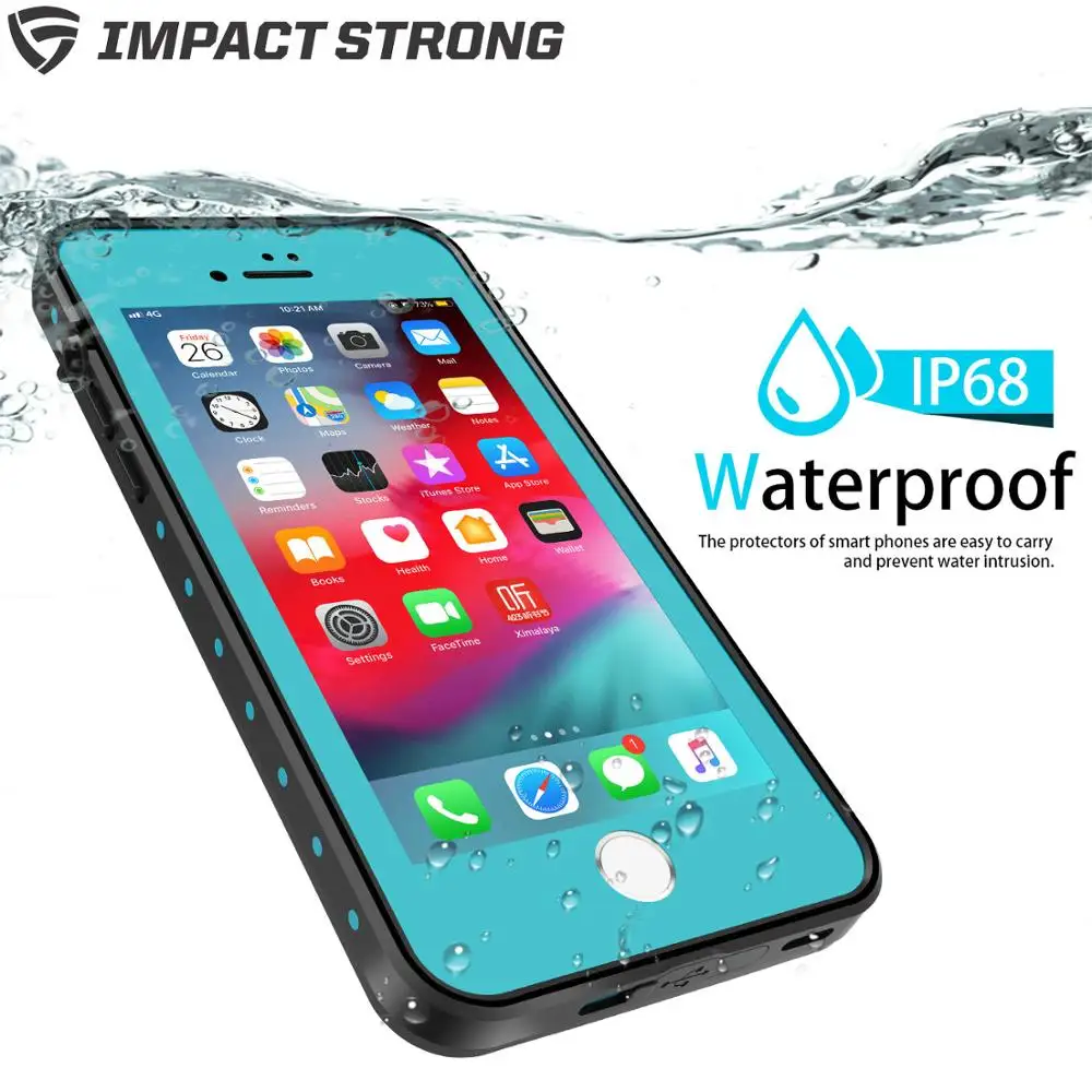 

ImpactStrong Waterproof Case [Fingerprint ID Compatible] Slim Full Body Protection for iPhone 7