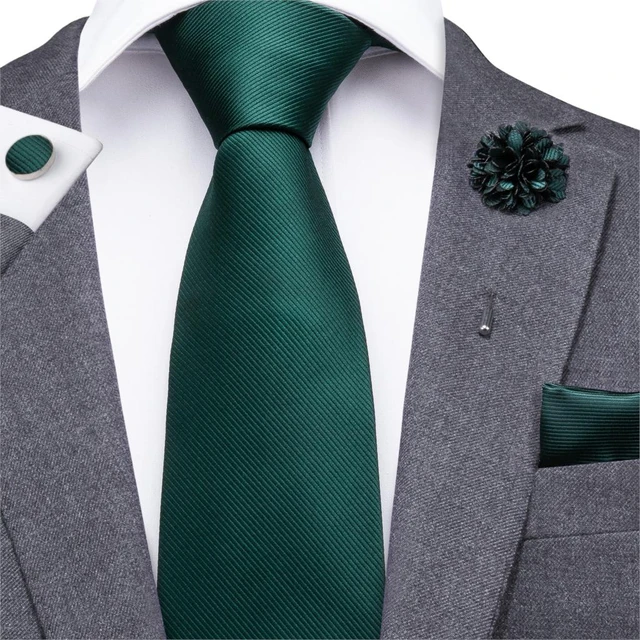 Conjunto corbata de seda para hombre, Set de color verde CX-830, turquesa, para boda y negocios - AliExpress