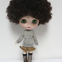 Коричневый кудрявый кукла с волосами без одежды Заводская кукла Модная Кукла подходит для DIY Изменить игрушка BJD для девочек