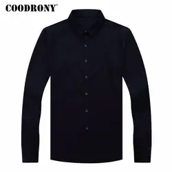 COODRONY для мужчин рубашка s бизнес рубашки домашние муж. знаменитая одежда известного бренда осень 2018 г. Классический с длинным рукавом Camisa