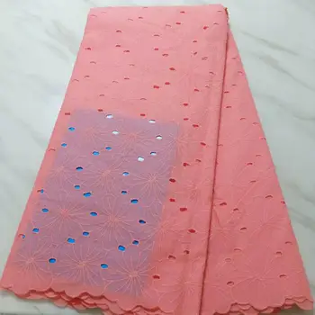 

Peach Cotton Lace Embroidered French Mesh Lace Fabric Latest 2019 Nigerian Lace Fabric Wedding African Lace Fabric 5 Yards