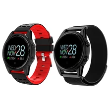 R13 Smartwatch Fitness Tracker Multi-language Waterproof Sport Bracelet Blood Pressure OLED Color Screen Silicone Metal Band