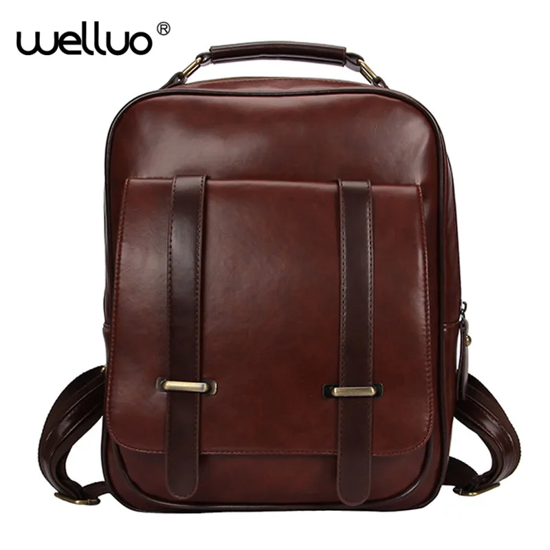 

Vintage Women Backpacks Leather Backpack Shoulder Bags Daypack For Girls Female Rucksack Black Feminine Mochila 2018 XA505WB