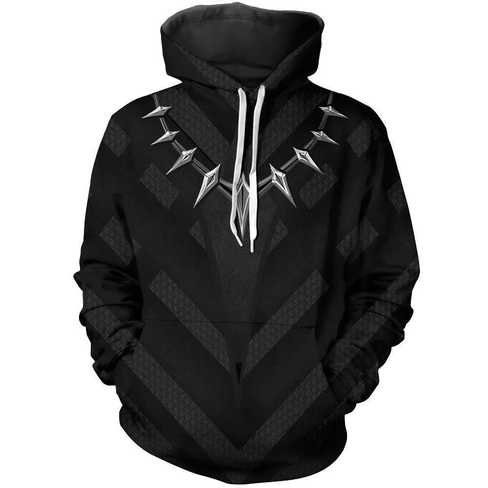 Fashion Men Avengers Hoodie Black Panther 3d Print Hoodie Hip Hop Men Hooded Sweatshirt Men Plus 