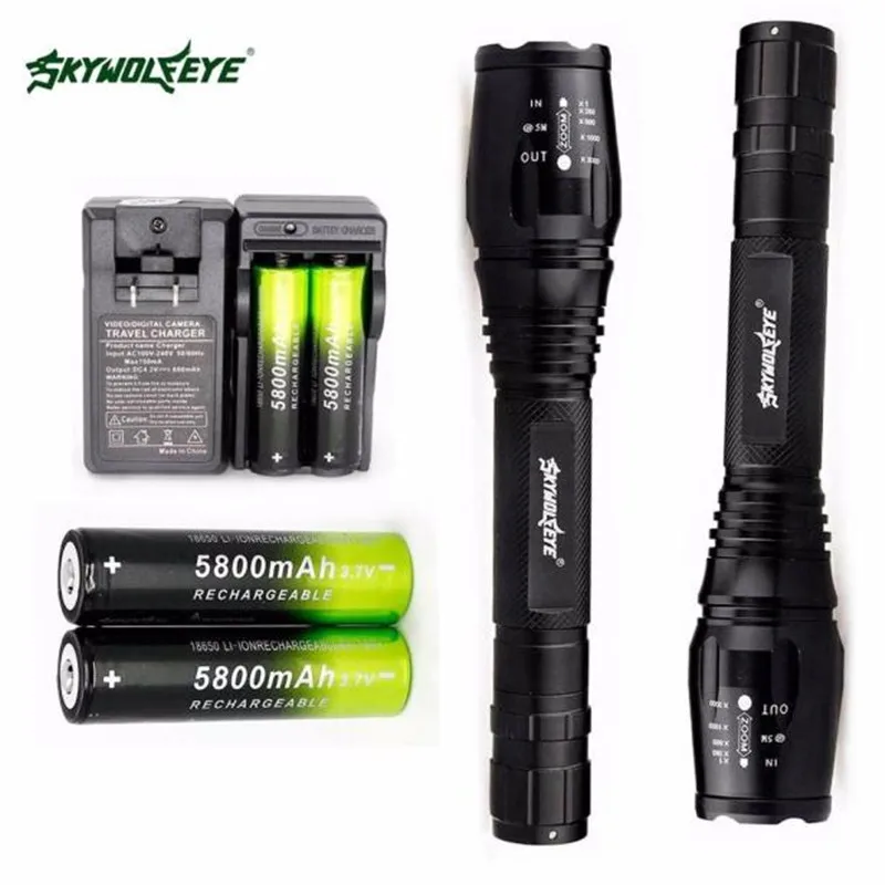 

Cycling Bike Head Front Light Bicycle Light 2500 LM 3 Modes XML LED Focus Lamp Waterproof Flashlight&18650&Charger M1