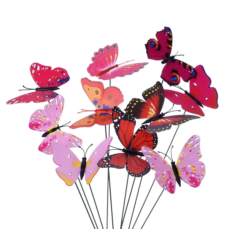 Акция-20 шт. садовые бабочки и 4 шт. стрекозы садовые украшения для двора патио вечерние украшения