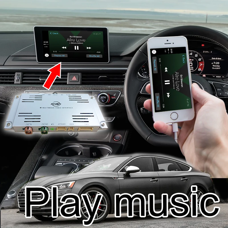 Plug & Play Авто Play/carplay бокс интерфейса для 2013 2018 AUDI A8 A6 Q7 3GMMI с командой Waze Siri