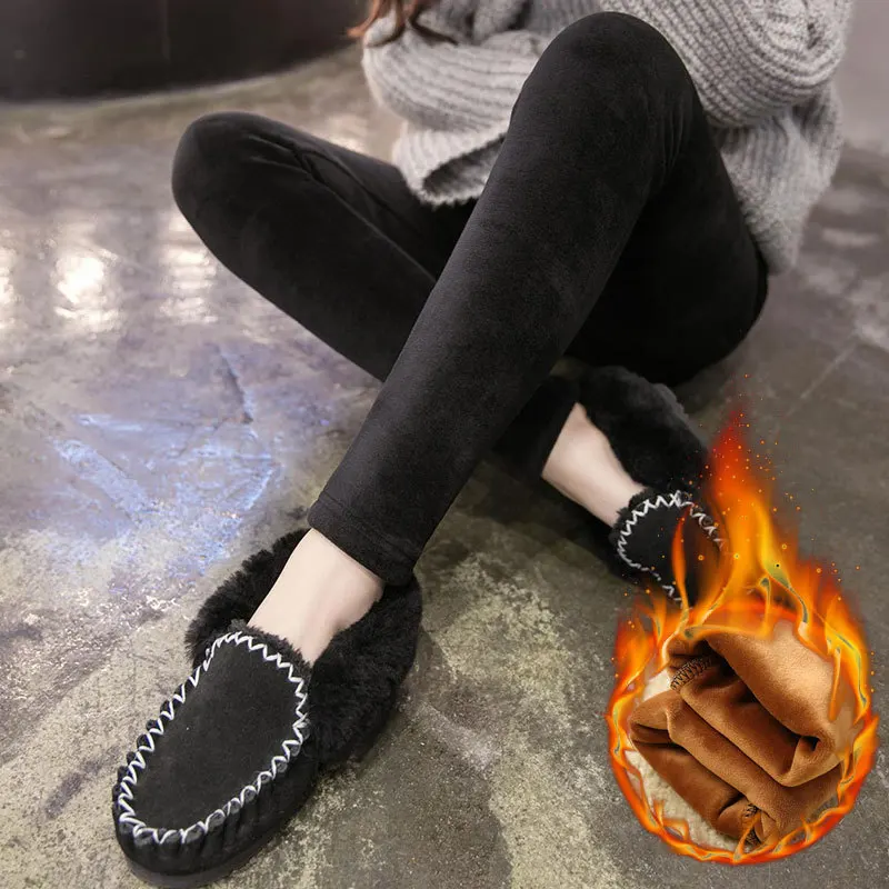 Pantalones de maternidad de terciopelo elástico espera pantalones ajustados ajustables para mujeres embarazadas grueso cálido embarazo Legging cálido invierno