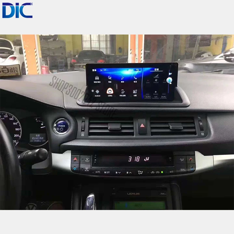 

Android system Wireless Navigation 10.25 inch 2 din wireless Steering-Wheel bluetooth USB player For Lexus 2011-2017 CT200h
