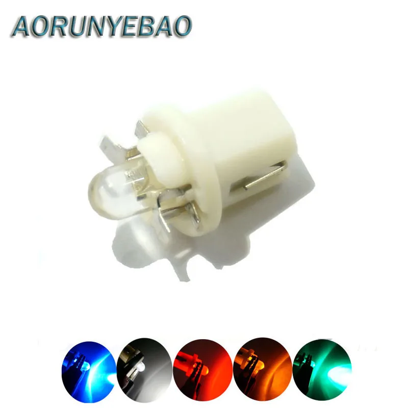 

AORUNYEBAO 10X led t5 b8.5 B8.5D smd 1 led Auto Wedge led Dashboard Warning Indicator for car DC 12V white red blue yellow green