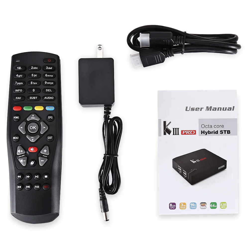 KIII PRO DVB S2 T2 C Android 6 0 ТВ коробка 3 Гб оперативной памяти 16 встроенной процессор Amlogic