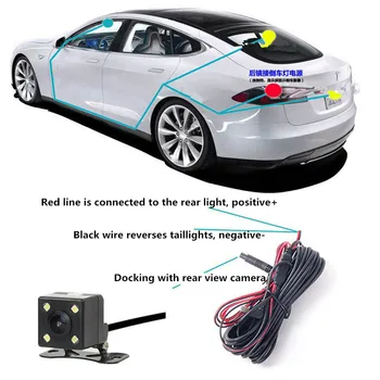 

Chunmu Car Rear View Camera 4 LED Night Vision Wide Angle HD Color Image Waterproof Universal Backup Parking Reverse Camera
