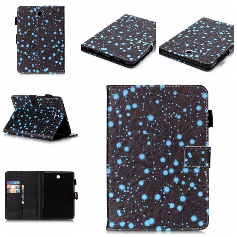 For Samsung Galaxy Tab S2 8.0 SM-T710  T715  T713 T719 Case Stylus Holder Wallet Smart PU Leather Smart Card Slots Flip Cover (5)