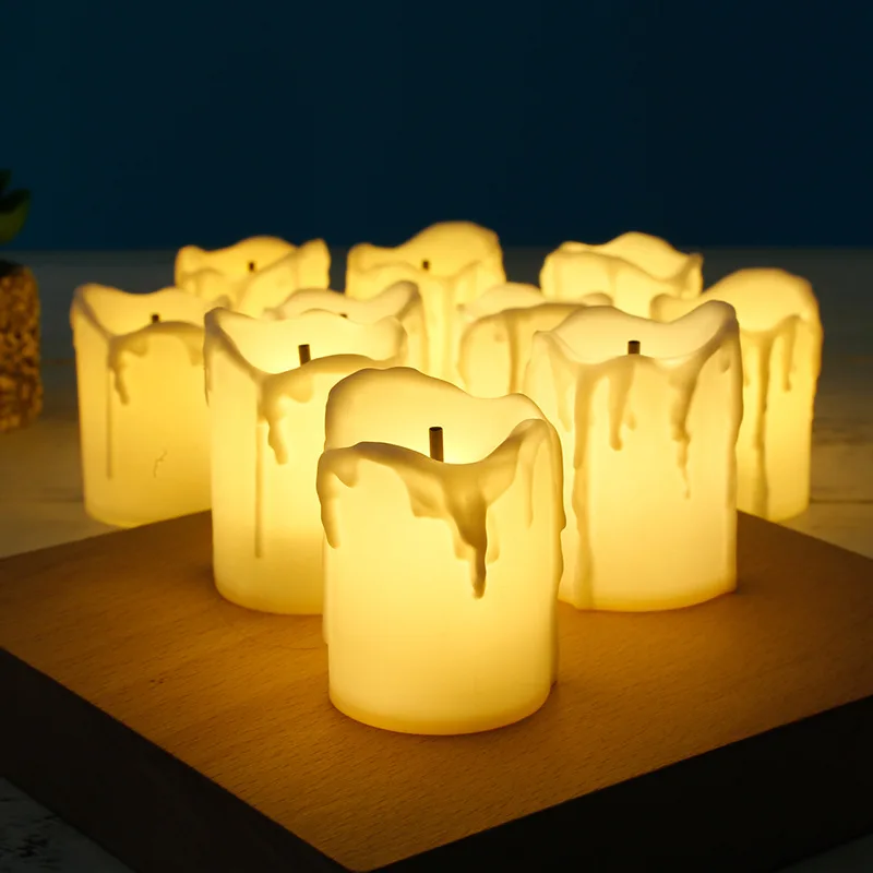 36 шт. беспламенные Свечи теплая Желтая свеча светодиодсветодиодный