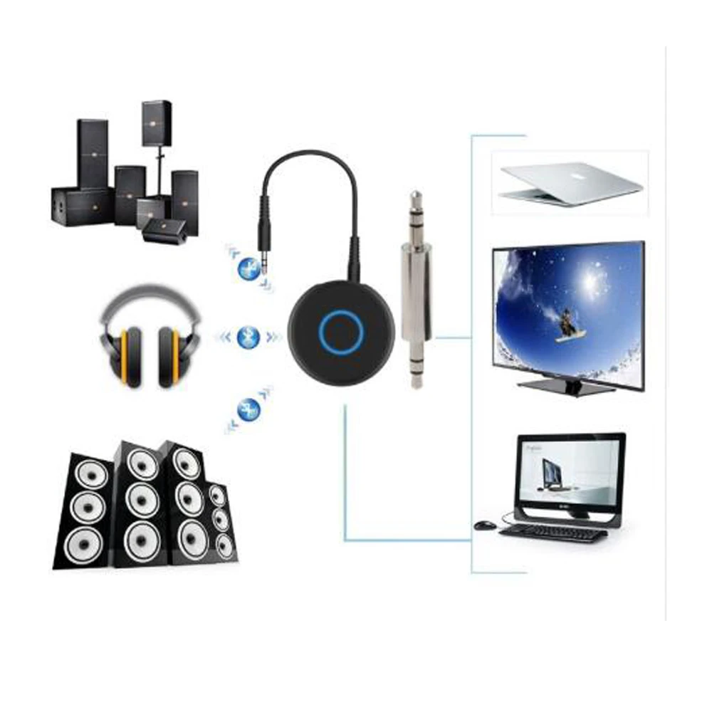 mini Bluetooth 5 0 3 5mm AUX Audio Plug Wireless Transmitter Music Adapter For MP3 Car Speaker Headphone