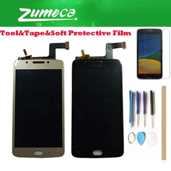

5.0 Inch For Motorola XT1672 XT1670 XT1671 Moto G5 LCD Display Screen+Touch Screen Digitizer Black Gold White Color With Kits