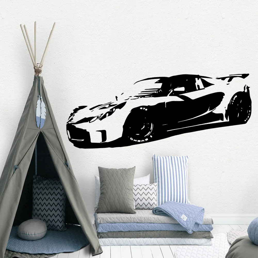 

3D Car Wall Stickers Personalized Creative Wall Sticker Home Decoration Accessories Cool Living Room naklejki na sciane