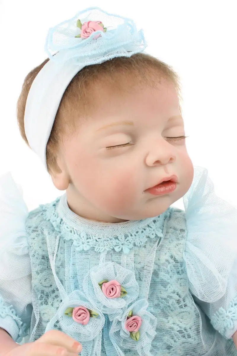

22 inch Reborn baby dolls 50cm silicone reborn baby dolls baby vinyl handmade lifelike baby doll body toys