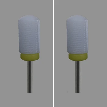 

White Ceramic -6PCS -Nail Drill Bit - Large Smooth Top Bit - (0104.066)